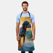 Bluetick Coonhound strand surfen schilderij  Schort (Gedragen)