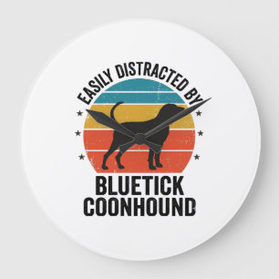 Bluetick Coonhound Vintage Hond Liefhebber Shirt O Grote Klok