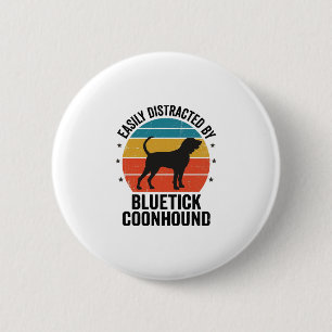 Bluetick Coonhound Vintage Hond Liefhebber Shirt O Ronde Button 5,7 Cm