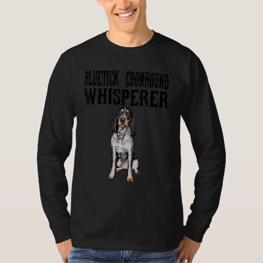 Bluetick Coonhound Wisperer Dog T-shirt (Voorkant)