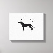 Bluetick Dog - Halloween Moon Silhouette Classic T Canvas Afdruk (Voorkant)