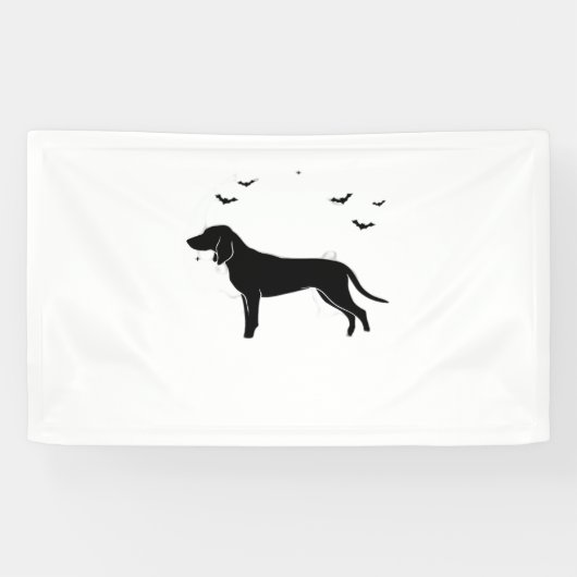 Bluetick Dog - Halloween Moon Silhouette Classic T Spandoek (Horizontaal)