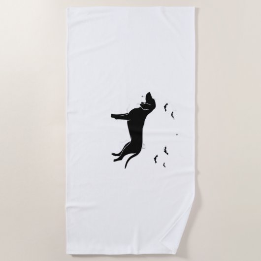 Bluetick Dog - Halloween Moon Silhouette Classic T Strandlaken (Voorkant)