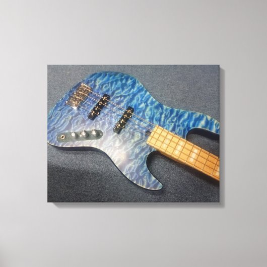 BlueWave basgitaar canvas Afdruk (Voorkant)