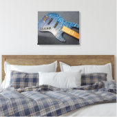 BlueWave basgitaar canvas Afdruk (Insitu (Slaapkamer))