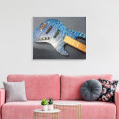 BlueWave basgitaar canvas Afdruk (Insitu (Woonkamer))