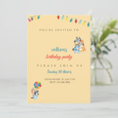 Bluey Birthday invitation for kids - Editable (Debout devant)