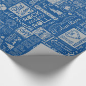 Bluff City Blue Kerstmis Cadeaupapier (Hoek)