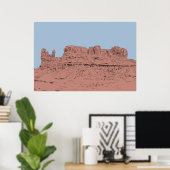 Bluff, Utah Illustratie Poster (Thuiskantoor)