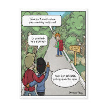 Bluffende Grappige Ansichtkaart