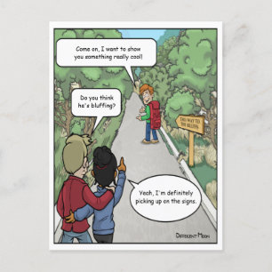 Bluffing Funny Briefkaart