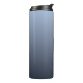 Bluish Gradient aangepaste monogram tumbler Thermosbeker (Gedraaid links)