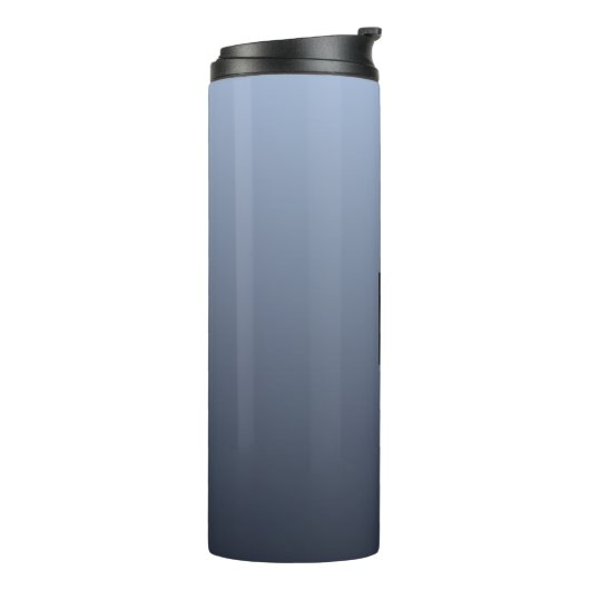 Bluish Gradient aangepaste monogram tumbler Thermosbeker (Gedraaid links)