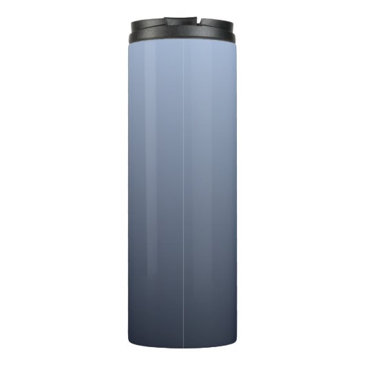 Bluish Gradient aangepaste monogram tumbler Thermosbeker (Achterkant)