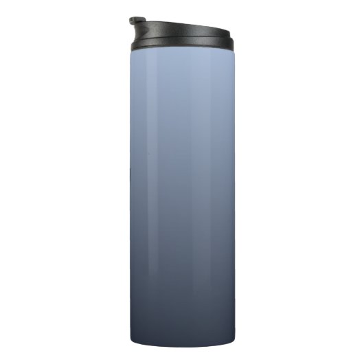 Bluish Gradient aangepaste monogram tumbler Thermosbeker (Geroteerd rechts)