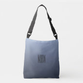 Bluish Gradient aangepaste monogram zakken Crossbody Tas (Voorkant)