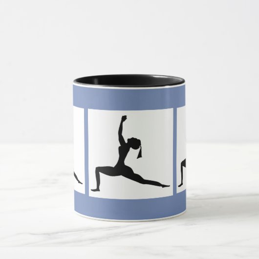 Bluish Grey Combo 'Fun Yoga Design Coffee Mok/Cup Mok (Midden)