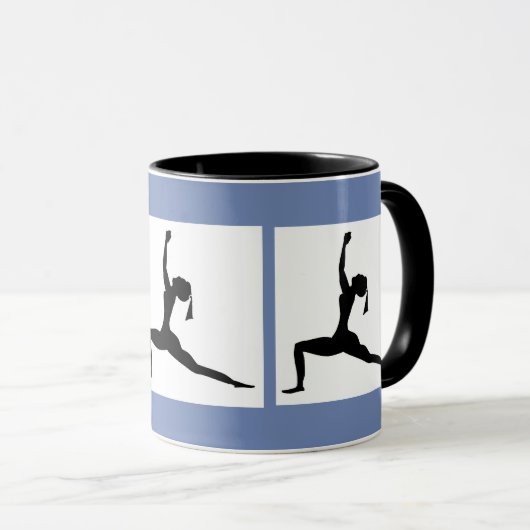 Bluish Grey Combo 'Fun Yoga Design Coffee Mok/Cup Mok (Voorkant rechts)