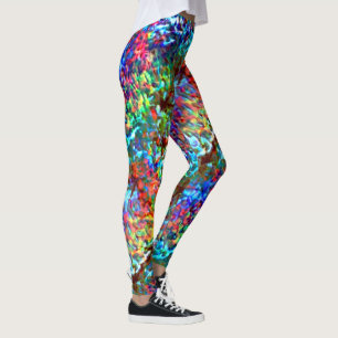 Bluish psychedelic of cybernetic zee rock leggings
