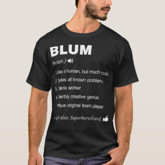Blum Name Definition Betekenis Familie Funny T-shirt