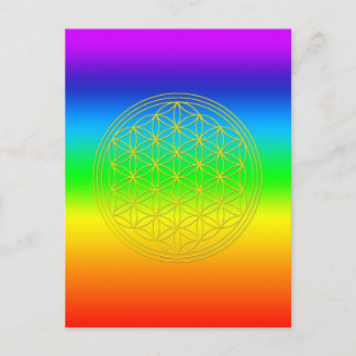 Blume des Lebens chakra 2 Briefkaart
