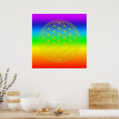 Blume des Lebens chakra 2 Poster (Keuken)