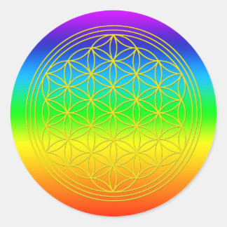 Blume des Lebens chakra 2 Ronde Sticker