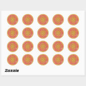 Blume Des Lebens mit Moola-Mantra Ronde Sticker (Vel)