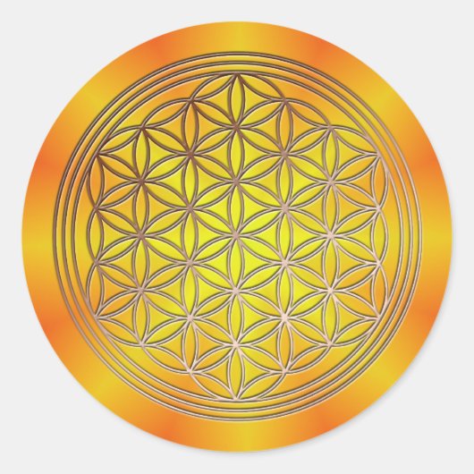 Blume des Lebens Motiv 5 Ronde Sticker (Voorkant)
