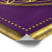 Blume des lebens - violet / goud poster (Hoek)