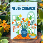 Blumen Neuen Haus ZUHAUSE herzlichen Glückwunsch Kaart