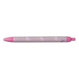 Blumen Vintage mauve Mel Mae Schmidt Stationery Zwarte Inkt Pen