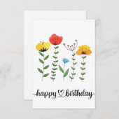 Blumen zum Geburtstag Happy Birthday (Voorkant / Achterkant)