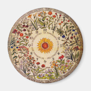 Blumenuhr Flower Clock Magnet Magneet