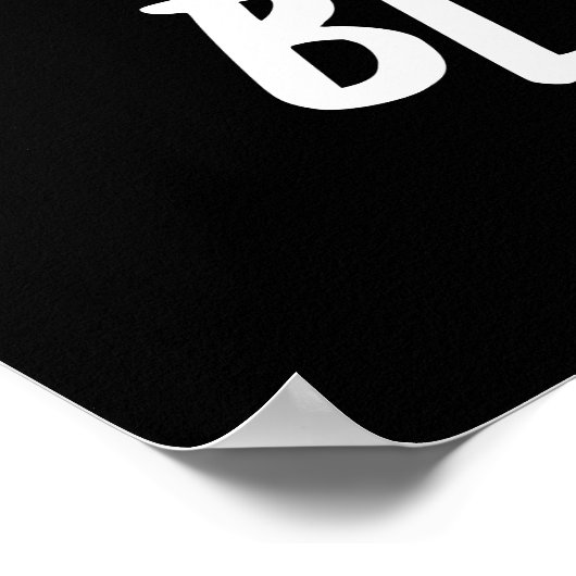 Blur-nana Funny Banana Pun Dark BG Poster (Hoek)