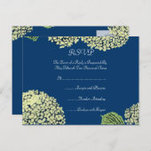 Blurberry Hydrangea RSVP Post Kaart (Voorkant / Achterkant)