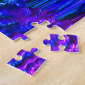 Blurple Plue Fractal Landscape Puzzle Legpuzzel (Zijkant)