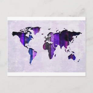 Blurple Stripes Map Briefkaart