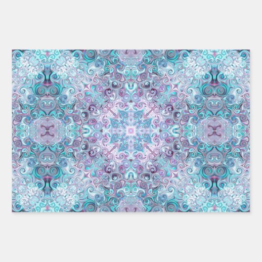 Blurple Swirls Inpakpapier Vel (Voorkant 3)