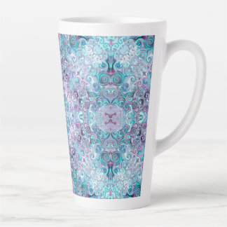 Blurple Swirls Latte Mok