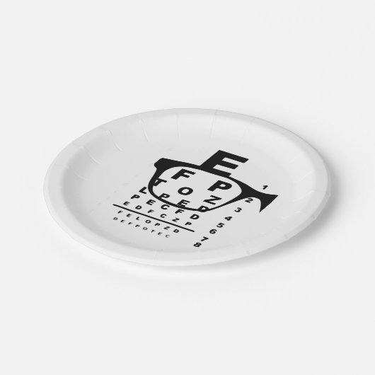 Blurr Eye Test Chart Papieren Bordje (Gekanteld)