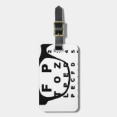 Blurr-oogtestgrafiek Bagagelabel (Voorkant verticaal)