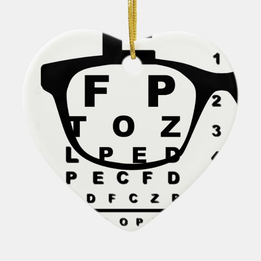 Blurr-oogtestgrafiek Keramisch Ornament (Voorkant)