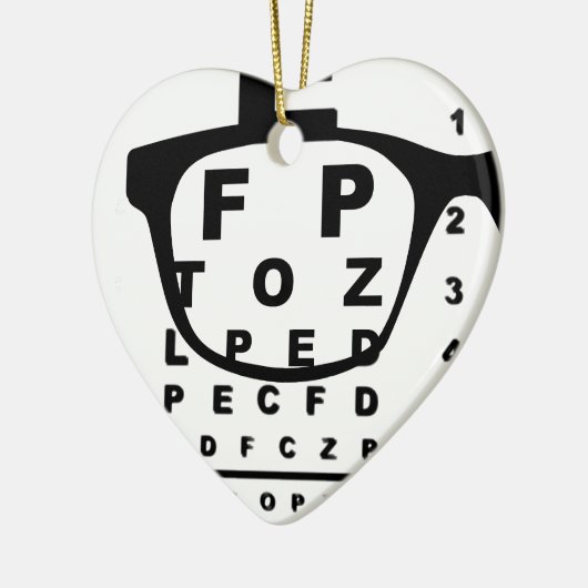Blurr-oogtestgrafiek Keramisch Ornament (Links)
