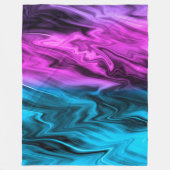 Blurred background fashionable crimson and blue fleece deken (Voorkant)