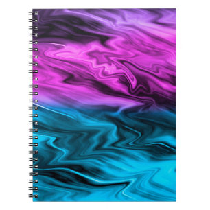 Blurred background fashionable crimson and blue notitieboek