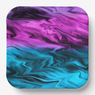 Blurred background fashionable crimson and blue papieren bordje