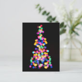 Blurred kerstlampjes feestdagenkaart (Staand voorkant)