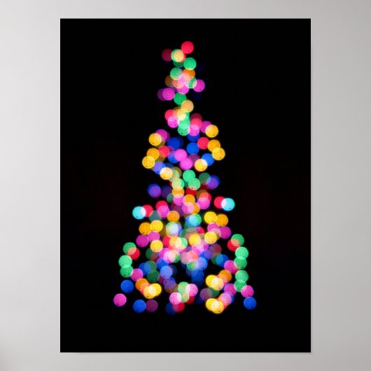 Blurred kerstlampjes poster (Voorkant)