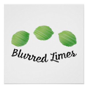 Blurred Limes Perfect Poster